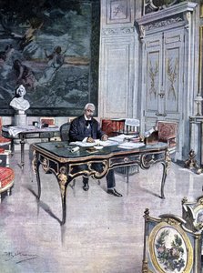 Präsident der Französischen Republik Félix Faure im Jahr 1899 (Illustration von Achille Beltrame)
