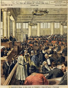 Erstes Treffen des Parlaments in St. Petersburg von Achille Beltrame