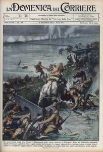 Zweiter Japanisch-Chinesischer Krieg (1937-1945): Zusammenstöße in Reisfeldern in der Nähe von Shanghai. Illustration von Achille Beltrame aus 