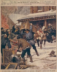 Die Russische Revolution: Bauern plündern die Besitztümer der Landreichen