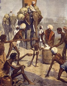 Die Schrecken des Hungers in Indien, 11. März von Achille Beltrame