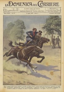 Zu den Aufgaben der neuen berittenen Polizei von New York gehört auch die Rettung von Reitern... von Achille Beltrame