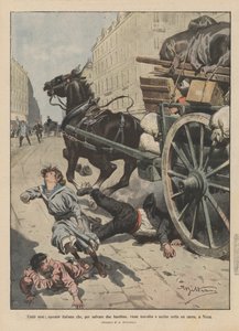 Bescheidene Helden, italienischer Arbeiter, der zwei Mädchen rettet und dabei in Nizza unter einem Wagen stirbt