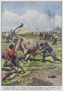 Eine mutige Tat wurde in San Severo bei Foggia von einem Avantgardisten vollbracht von Achille Beltrame