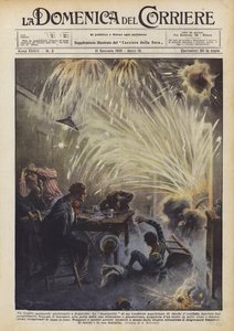 Ein tragisches Feuerwerksspektakel zu Hause von Achille Beltrame