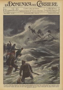 Ein britischer Dampfer, der sich vor dem Sturm im norwegischen Hafen Breivik Botn versteckte?