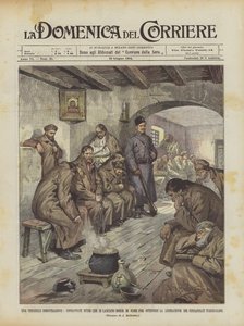 Eine schreckliche Demonstration, russische Verurteilte lassen sich verhungern, um zu erreichen von Achille Beltrame