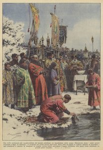 Eine der charakteristischsten Zeremonien der orthodoxen Welt, die Wasserweihe