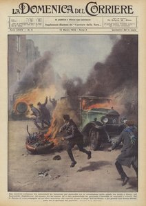 Ein schrecklicher Zusammenstoß zwischen Fahrzeugen hat den Verkehr für mehrere Stunden unterbrochen... von Achille Beltrame