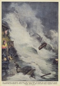Ein heftiger Sturm traf die ligurische Küste von Levante und hatte Momente? von Achille Beltrame