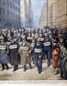 Arbeitslose in New York - in „La Domenica del Corriere“