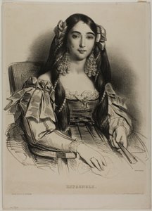 Porträt einer spanischen Frau von Achille Devéria