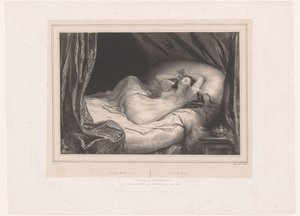 Mädchen schlafend auf einem Bett