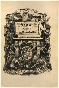 Porträtmedaillon von Goethe, Titelseite aus Faust von Achille Devéria