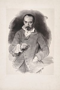 Selbstporträt, zweites Viertel des 19. Jahrhunderts von Achille Devéria
