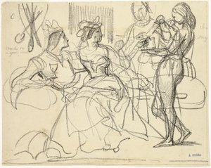 Studie von Achille Devéria