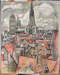 Dächer und die Kathedrale in Rouen