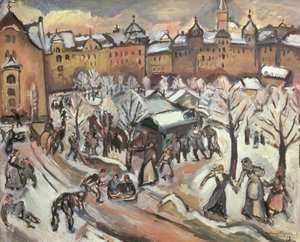 Schnee in München von Achille Emile Othon Friesz