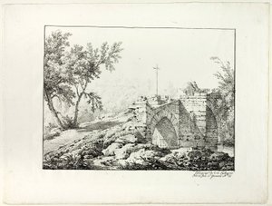Landschaft mit Brücke
