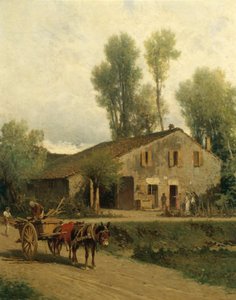 Das Haus, in dem Giuseppe Verdi geboren wurde (Öl auf Leinwand) von Achille Formis Befani
