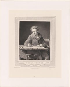 Porträt von Carle Vernet von Achille Jacquet