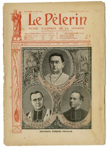 Illustration von Achille Lemot (1846-1909) für das Cover von Le Pelerin, 26/08/06 - Neue englische Bischöfe - Religion Glaube, Katholizismus - Bischöfe von Achille Lemot