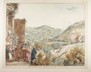 Zeremonie in Tivoli zu Ehren der Eröffnung des Aniene-Flusses von Achille Pinelli