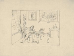 Schreiben der Emanzipationsproklamation aus Confederate War Etchings, 1861-63 von Adalbert John Volck