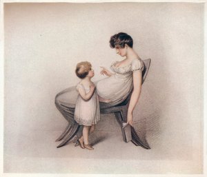 Ich konnte mein Buch nicht lernen, Mama, um 1810 von Adam Buck