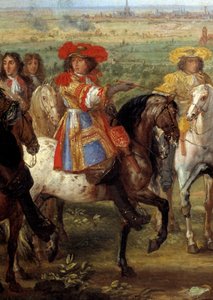 König Ludwig XIV. vor der Priorin von Fives bei der Belagerung von Lille im August 1667 (Detail)