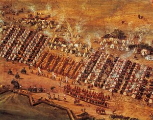 Belagerung von Maastricht, Detail von Adam Van Der Meulen