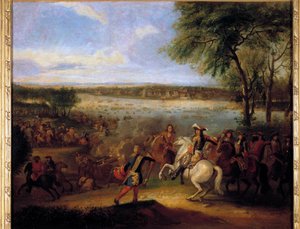 Der Rheinübergang von Ludwig XIV. vor Tolhuis am 12.07.1672