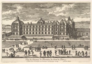 Ansicht des Schlosses von Richelieu von der Parkseite, 17. Jahrhundert