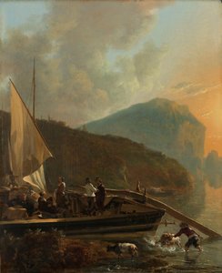 Italienische Flusslandschaft von Adam Pijnacker