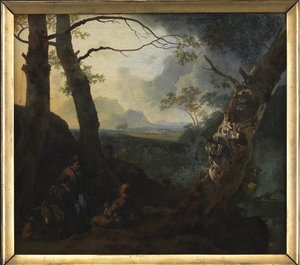Südliche Landschaft mit Hirten