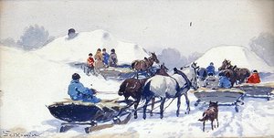 Winter auf dem Land von Adam Setkiewicz