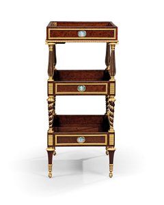 Später Louis XVI Ormolu und Kameo-montierter Tisch aus Eibenholz und Mahagoni