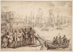 Christian II verlässt Kopenhagen im Jahr 1523 von Adam Willaerts