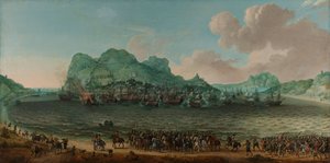 Sieg über die Spanier in der Nähe von Gibraltar durch eine Flotte unter dem Kommando von Admiral Jacob van Heemskerck, 25. April 1607