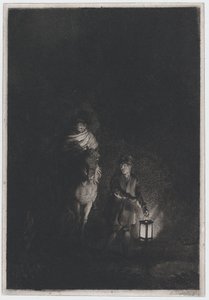 Reiter und Junge mit Laterne, 1797 von Adam von Bartsch