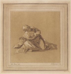 Ein kauernder Apostel (Heiliger Petrus) von Adam von Bartsch, after a drawing formerly attributed to Albrecht Dürer