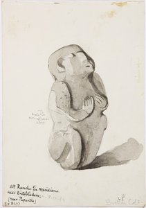 Eine Steinstatue aus Papantla von Adela Breton