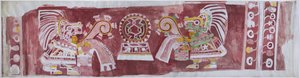 Kopie eines Wandgemäldes aus der Casa de Barrios in Teopancaxco, Teotihuacan, Bundesstaat Mexiko von Adela Breton