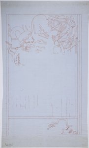 Kopie eines Wandgemäldes von der Ostwand, Oberer Tempel der Jaguare, Chichen Itza, Mexiko von Adela Breton