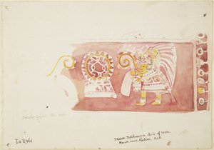 Fresko aus Casa de Barrios, Teopancaxco, Teotihuacan, Mexiko von Adela Breton