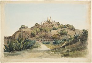 Große Pyramide und Kirche, Cholula von Adela Breton