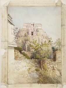 Haus des Magiers, Uxmal, Mexiko von Adela Breton