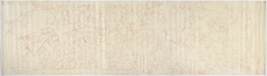 Abzeichnung eines Wandgemäldes von der Westwand, Oberer Tempel der Jaguare, Chichen Itza, Mexiko von Adela Breton
