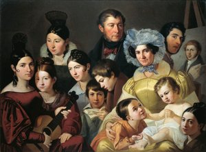 Familie Malatesta im Jahr 1835