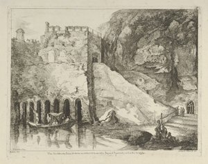 Ansicht der Trümmer der Bäder von Nero von Adélaide Allou